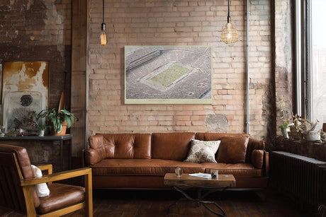 Paul Sinus Wandbild 120x80cm Stadion Panorama Sport Kunst LeinWandbild 120x80cm Fußball Arena Wanddekoration