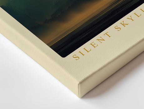 Paul Sinus Wandbild 120x80cm Stadt Skyline Nebel Sonnenaufgang moderne Stadtlandschaft goldene Morgenstimmung urbane Kunst Wanddekoration für Wohnzimmer Büro Flur