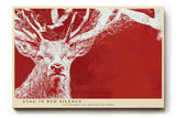 Paul Sinus Wandbild 120x80cm Stag in Red Silence Hirsch Illustration moderne Tierkunst Poster für Wohnzimmer Büro Studio