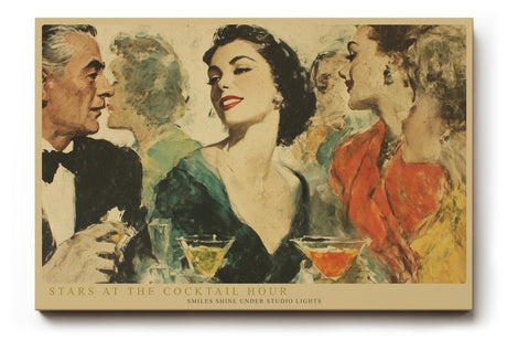 Paul Sinus Wandbild 120x80cm Stars at the Cocktail Hour Vintage Gesellschaftsszene elegante Retro Kunst Poster für Wohnzimmer Bar