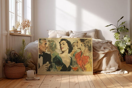 Paul Sinus Wandbild 120x80cm Stars at the Cocktail Hour Vintage Gesellschaftsszene elegante Retro Kunst Poster für Wohnzimmer Bar