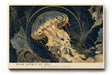 Paul Sinus Wandbild 120x80cm Sternenqualle im Universum Abstrakte Meereskunst in Blau Gold Moderne Wanddekoration