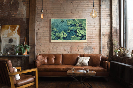 Paul Sinus Wandbild Still Waters of Hidden Depths Botanical Reflection in Aqua Serenity