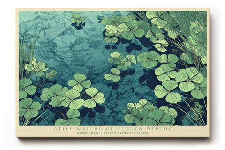 Paul Sinus Wandbild Still Waters of Hidden Depths Botanical Reflection in Aqua Serenity