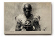 Paul Sinus Wandbild 120x80cm Stillness under Pressure Monochrome Figur Kunst mit gefalteten Haenden Moderne Ausdrucks Kunst fuer Wohnzimmer und Büro