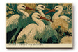 Paul Sinus Wandbild 120x80cm Störche zwischen grossen Blumen Botanische Vogelkunst Wanddekoration