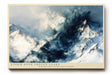 Paul Sinus Wandbild 120x80cm Storm Over Frozen Peaks dramatische Schneebirge Landschaft moderne Natur Kunst Poster für Wohnzimmer Büro
