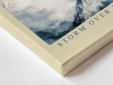 Paul Sinus Wandbild 120x80cm Storm Over Frozen Peaks dramatische Schneebirge Landschaft moderne Natur Kunst Poster für Wohnzimmer Büro