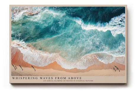 Paul Sinus Wandbild 120x80cm Strand und Wellen Luftaufnahme Ozean Natur Fotokunst mit Tuerkisem Wasser