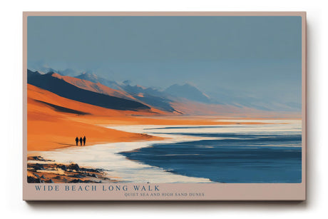 Paul Sinus Wandbild 120x80cm Strandlandschaft Meer Sanddünen moderne Naturkunst weite Küste ruhige Farben stilvolle