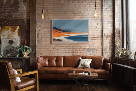 Paul Sinus Wandbild 120x80cm Strandlandschaft Meer Sanddünen moderne Naturkunst weite Küste ruhige Farben stilvolle