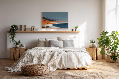 Paul Sinus Wandbild 120x80cm Strandlandschaft Meer Sanddünen moderne Naturkunst weite Küste ruhige Farben stilvolle