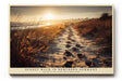 Paul Sinus Wandbild 120x80cm Strandweg bei Sonnenuntergang Ostsee Landschaft warmes Abendlicht Naturfotografie stilvolle Wanddekoration fuer Wohnzimmer Büro