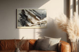 Paul Sinus Wandbild 120x80cm Strata of Torn Silence Abstrakte Papierstruktur Kunst in Naturtoenen Modernes Design Wandbild 120x80cm fuer Wohnzimmer und Büro