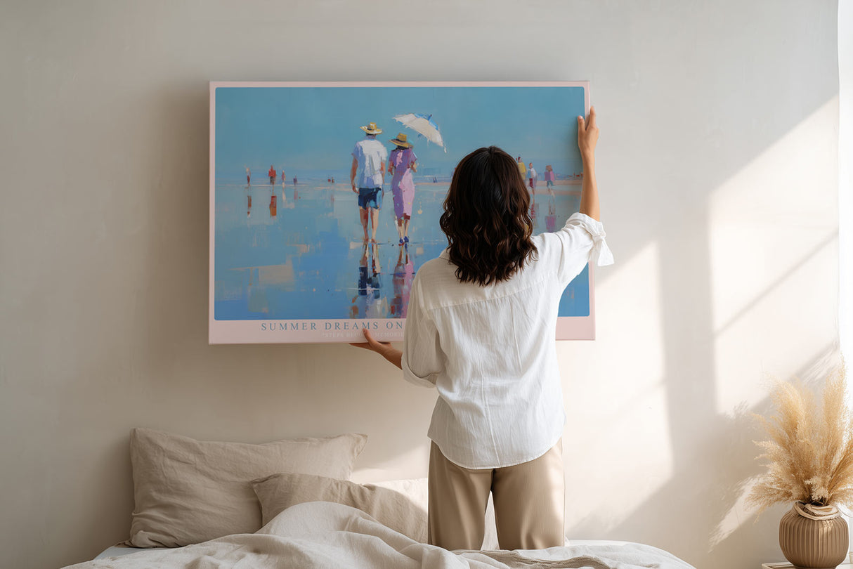 Paul Sinus Wandbild Summer Dreams on Reflected Shores – Sanfte Farben und romantische Sommerstimmung am Meer