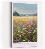 Paul Sinus Wandbild in 40x60cm Summer in Bloom Blühende Sommerwiese mit farbenfrohen Wildblumen unter blauem Himmel für frische Raumakzente