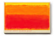 Paul Sinus Wandbild 120x80cm Sunfire Above Crimson Quiet Abstrakte Farbkunst in Orange und Rot Modernes Kunstbild fuer Wohnzimmer Schlafzimmer und Büro