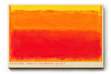 Paul Sinus Wandbild 120x80cm Sunfire Above Crimson Quiet Abstrakte Farbkunst in Orange und Rot Modernes Kunstbild fuer Wohnzimmer Schlafzimmer und Büro