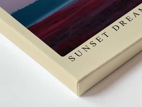 Paul Sinus Wandbild Sunset Dreams Across the Fields – Farbharmonische Landschaft mit Feldern im Abendlicht, Symbol für Frieden und Naturverbundenheit