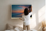 Paul Sinus Wandbild Sunset Dreams in California – Palmen im goldenen Abendlicht am Meer