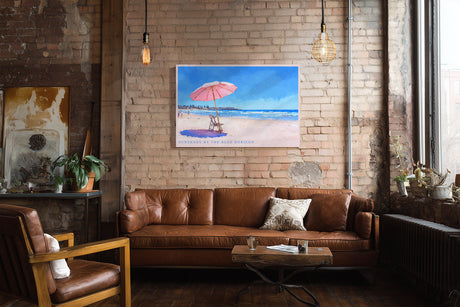 Paul Sinus Wandbild Sunshade by the Blue Horizon – Ruhe und Sommergefühl am Meer