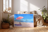 Paul Sinus Wandbild Sunshade by the Blue Horizon – Ruhe und Sommergefühl am Meer