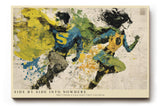 Paul Sinus Wandbild 120x80cm Superhelden Paar Moderne Pop Art Illustration Dynamische Action Kunst
