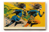 Paul Sinus Wandbild 120x80cm Superheldin Dynamisches Frauen Power Kunstmotiv Moderne Illustration mit Energie Bewegung und Motivation