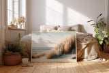 Paul Sinus Wandbild 120x80cm Surfbrett Strandduenen Kueste ruhige Meereslandschaft Strandmotiv stilvolle Wanddekoration fuer Wohnzimmer Büro