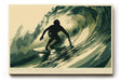 Paul Sinus Wandbild 120x80cm Surfer in kraftvoller Welle moderne Wassersport Kunst mit dynamischer Bewegung