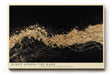 Paul Sinus Wandbild 120x80cm Surge Across the Dark Goldene Abstrakte Wellen Kunst auf Schwarz Modernes Luxus Wandbild 120x80cm