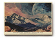 Paul Sinus Wandbild 120x80cm Surreale Berge Mond Landschaft Moderne Fantasy Natur Kunstmotiv mit kosmischem Himmel