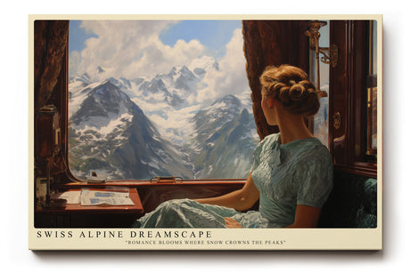 Paul Sinus Wandbild Swiss Alpine Dreamscape – Romantische Bergidylle und zeitlose Reisekunst in perfekter Harmonie