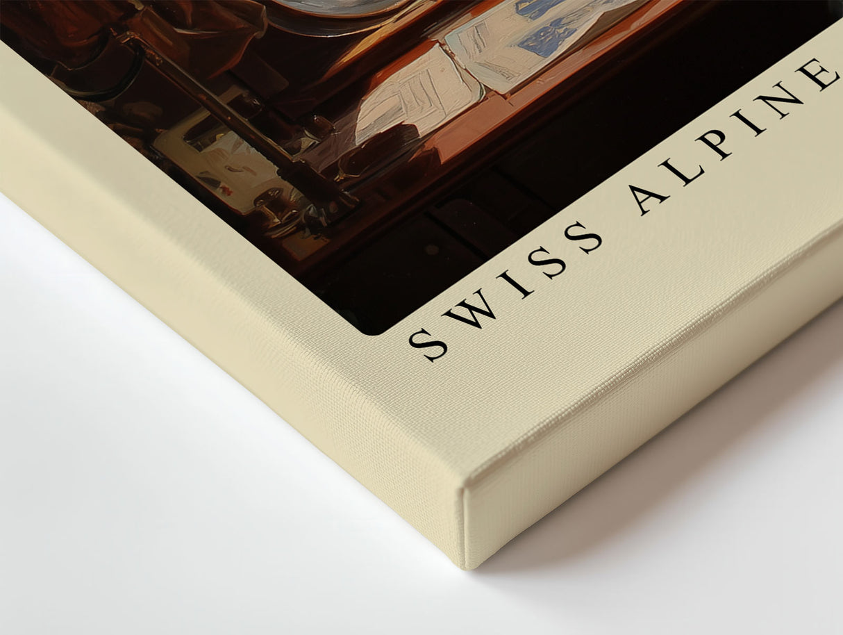 Paul Sinus Wandbild Swiss Alpine Dreamscape – Romantische Bergidylle und zeitlose Reisekunst in perfekter Harmonie