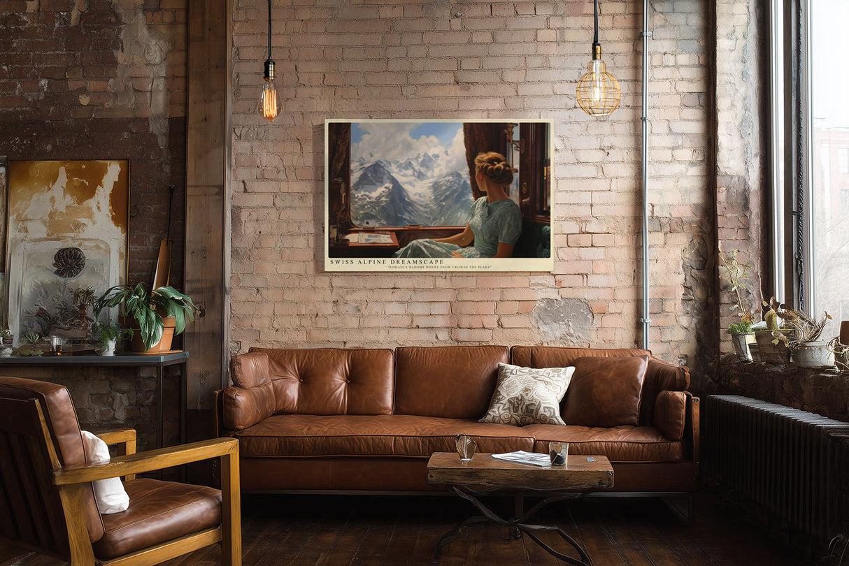 Paul Sinus Wandbild Swiss Alpine Dreamscape – Romantische Bergidylle und zeitlose Reisekunst in perfekter Harmonie