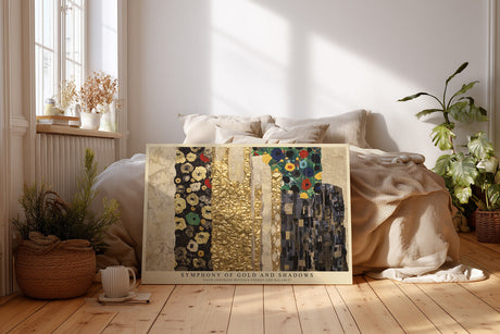 Paul Sinus Wandbild Symphony of Gold and Shadows Abstract Contrast of Light and Texture