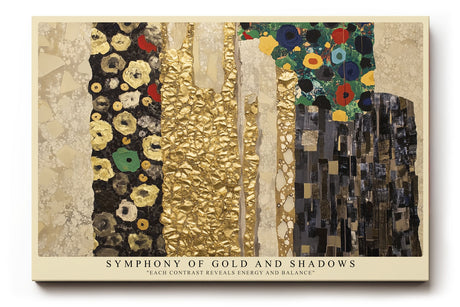 Paul Sinus Wandbild Symphony of Gold and Shadows Abstract Contrast of Light and Texture