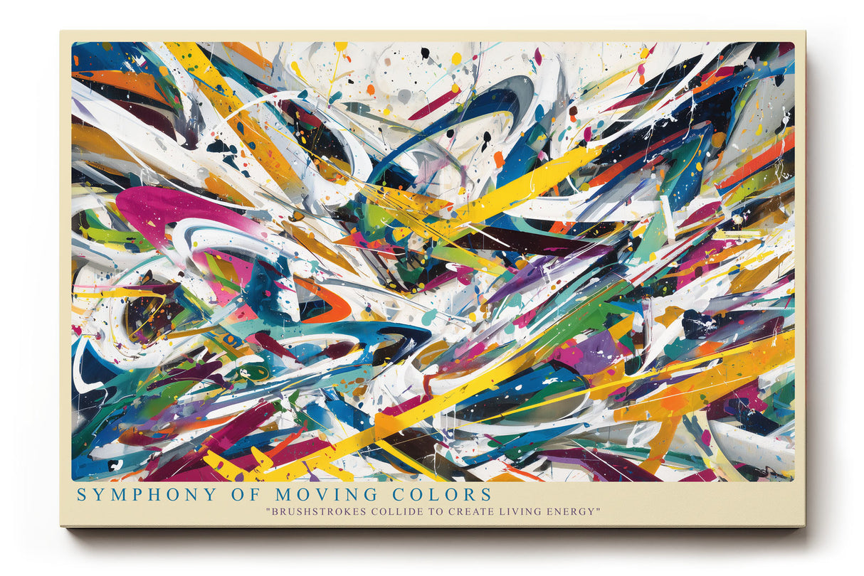 Paul Sinus Wandbild Symphony of Moving Colors Abstract Explosion of Dynamic Energy