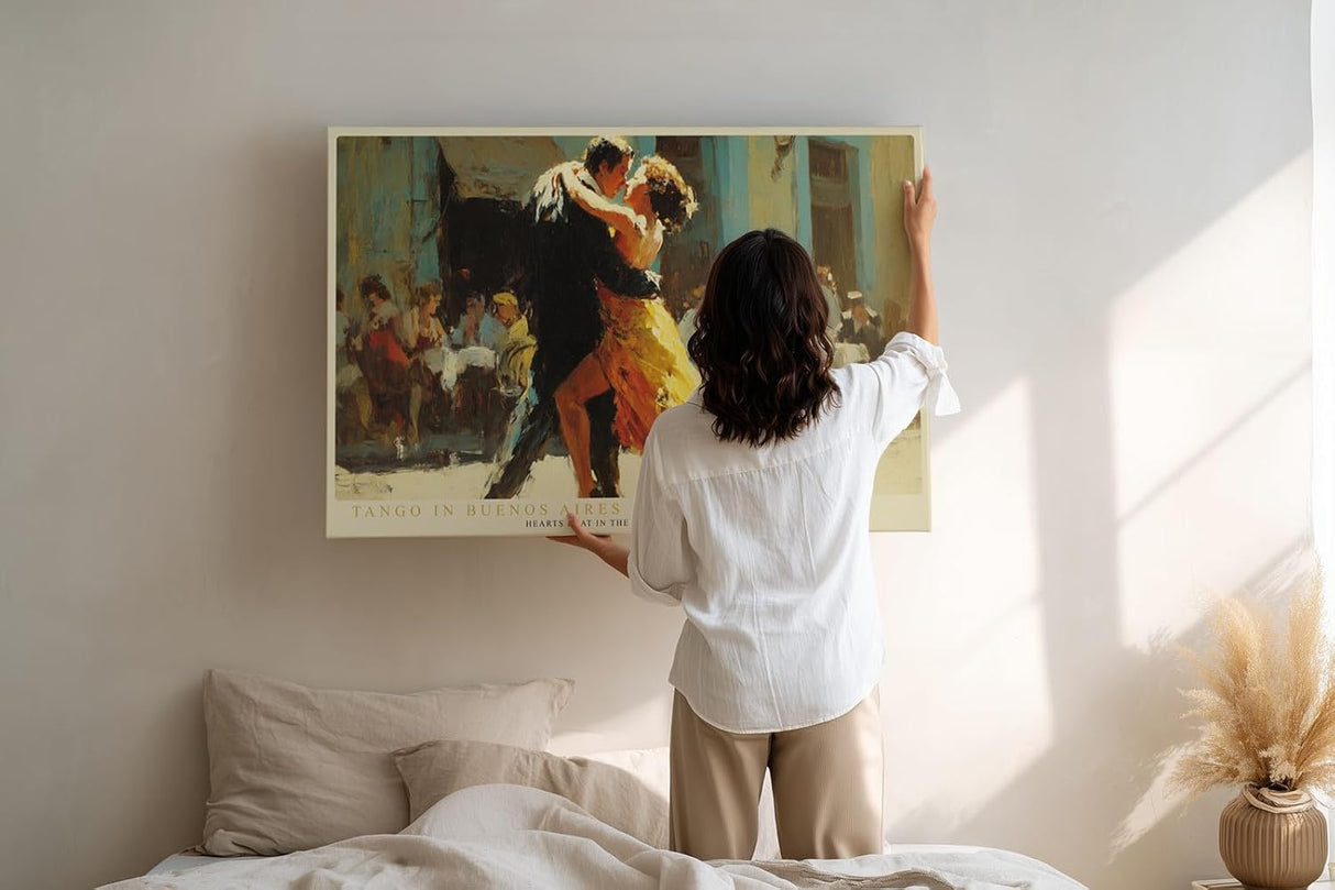 Paul Sinus Wandbild 120x80cm Tango in Buenos Aires Leidenschaftlicher Tanz Szene Moderne Kunst fuer Wohnzimmer Schlafzimmer und Büro