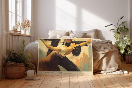 Paul Sinus Wandbild 120x80cm Tango Paar in der Stadt – Ausdrucksstarke Tanzszene mit Leidenschaft und Bewegung