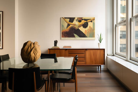Paul Sinus Wandbild 120x80cm Tango Paar in der Stadt – Ausdrucksstarke Tanzszene mit Leidenschaft und Bewegung