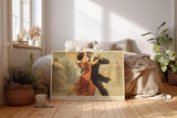 Paul Sinus Wandbild 120x80cm Tango Tanz Paar Kunst LeinWandbild 120x80cm Elegante Tanz Szene Romantische Wanddekoration
