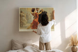 Paul Sinus Wandbild 120x80cm Tango Tanz Paar Kunst LeinWandbild 120x80cm Elegante Tanz Szene Romantische Wanddekoration