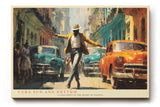 Paul Sinus Wandbild 120x80cm Tanzender Mann in Havanna Retro Stadt Szene Kunst Wanddekoration