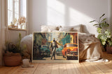 Paul Sinus Wandbild 120x80cm Tanzender Mann in Havanna Retro Stadt Szene Kunst Wanddekoration