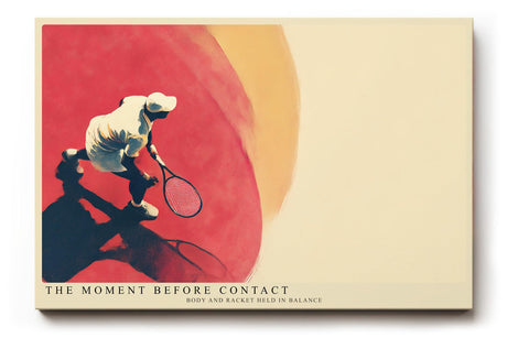 Paul Sinus Wandbild 120x80cm Tennis Spieler Sport Kunst Moderne Illustration Dynamische Bewegung