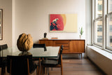 Paul Sinus Wandbild 120x80cm Tennis Spieler Sport Kunst Moderne Illustration Dynamische Bewegung