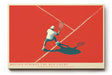 Paul Sinus Wandbild 120x80cm Tennisspieler auf rotem Platz moderne Sport Illustration mit dynamischer Bewegung