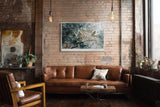 Paul Sinus Wandbild 120x80cm Textured Blossom Quiet Blumenrelief mit Schmetterlingen Elegante Natur Kunst fuer Wohnzimmer Schlafzimmer und Büro