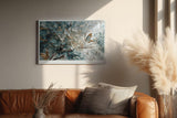Paul Sinus Wandbild 120x80cm Textured Blossom Quiet Blumenrelief mit Schmetterlingen Elegante Natur Kunst fuer Wohnzimmer Schlafzimmer und Büro
